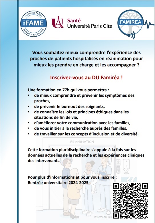 Rejoignez la 1ère promotion du DU proposé par Famiréa en partenariat avec l’Université Paris Cité!
